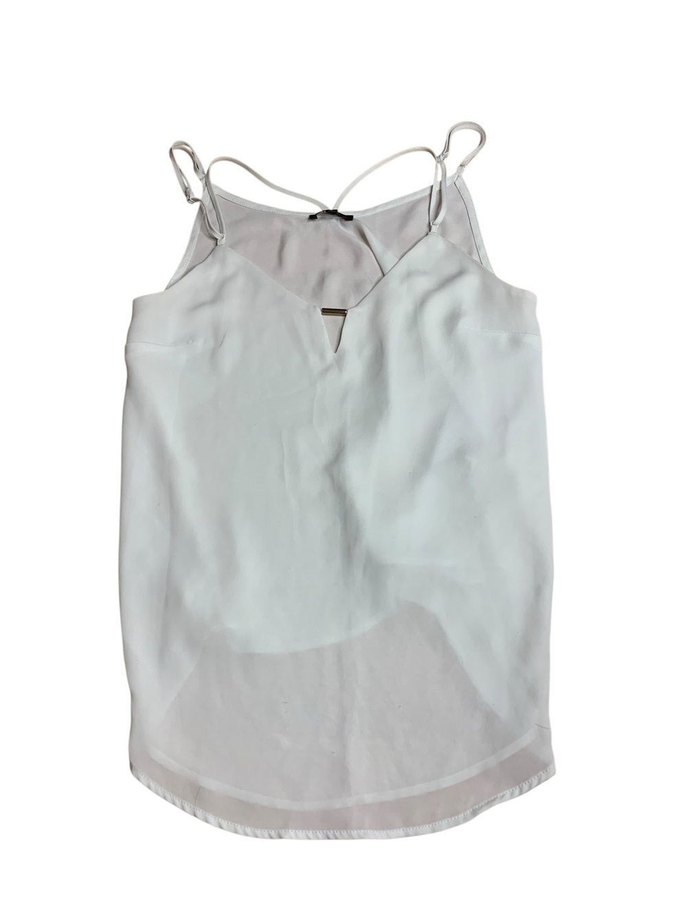 Dynamite White Strappy V-Neck Cami Blouse P/S 